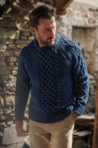 SALVAGE SALE Bergman Indigo Cable Knit