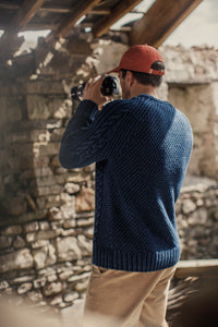 SALVAGE SALE Bergman Indigo Cable Knit