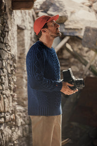 SALVAGE SALE Bergman Indigo Cable Knit