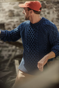 SALVAGE SALE Bergman Indigo Cable Knit