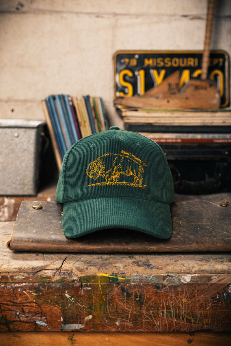 SALVAGE STOCK Bison Cord Cap Green