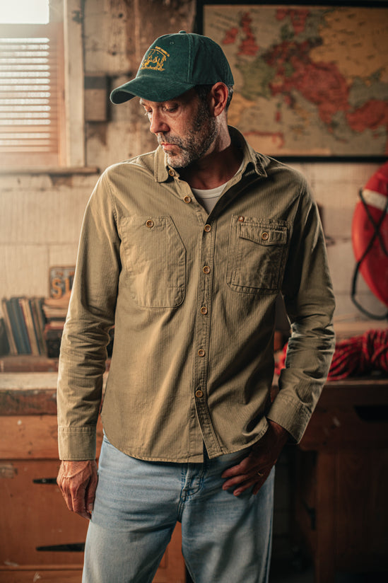 Bison Cord Cap Green