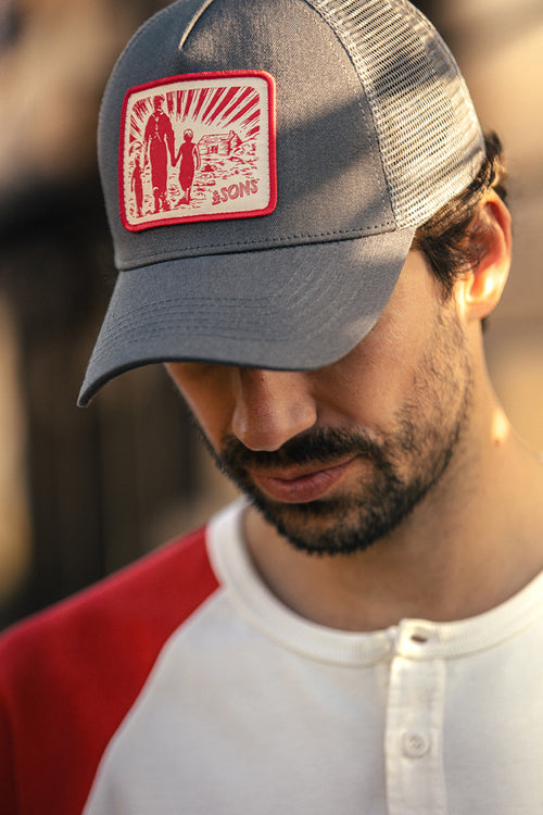 Trucker Badge Cap Grey - Main Image
