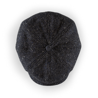 Damsons Tweed Bakerball Cap Black