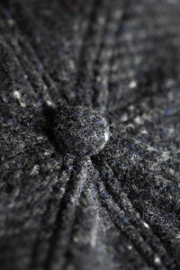 Damsons Tweed Bakerball Cap Black