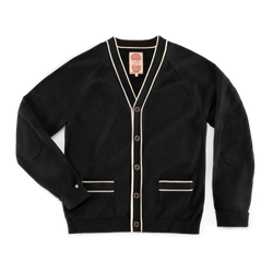 Portland Lightweight Cardigan Black/White