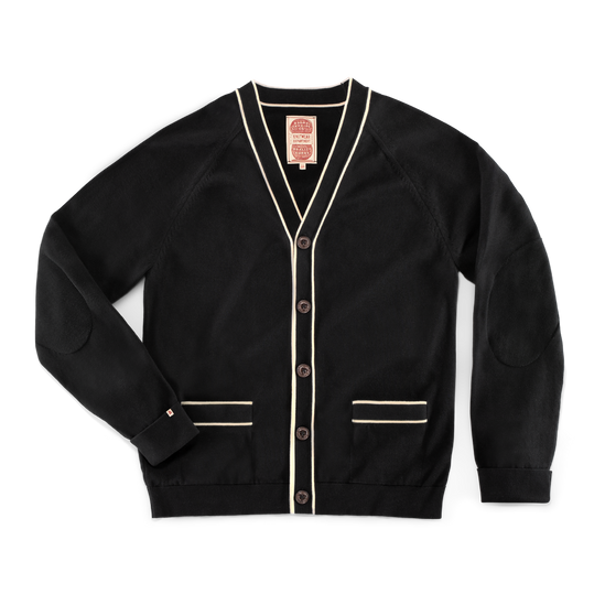 Portland Lightweight Cardigan Black/White