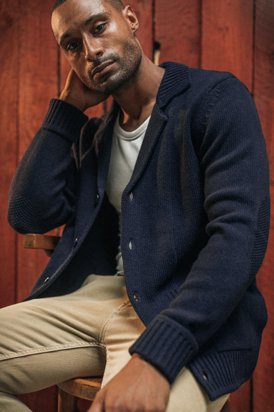 Saint Collar Cardigan Navy