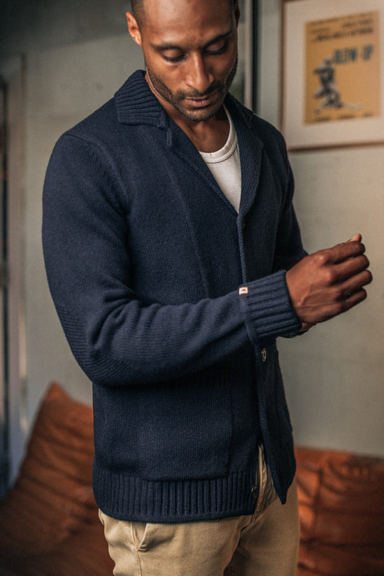 Saint Collar Cardigan Navy