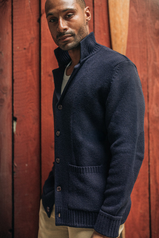 Saint Collar Cardigan Navy