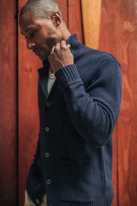 Saint Collar Cardigan Navy