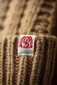 McQueen Lombard Shawl Collar Cardigan Tan