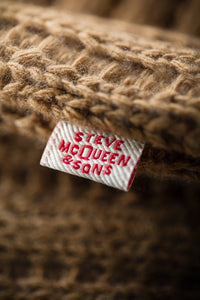 McQueen Lombard Shawl Collar Cardigan Tan