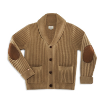 McQueen Lombard Shawl Collar Cardigan Tan