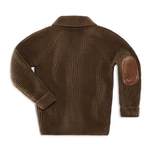 Pioneer British Wool Cardigan Brown | Men's Knitwear | &SONS