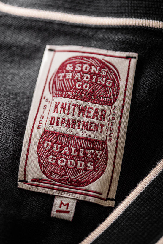 Portland Lightweight Cardigan Black/White
