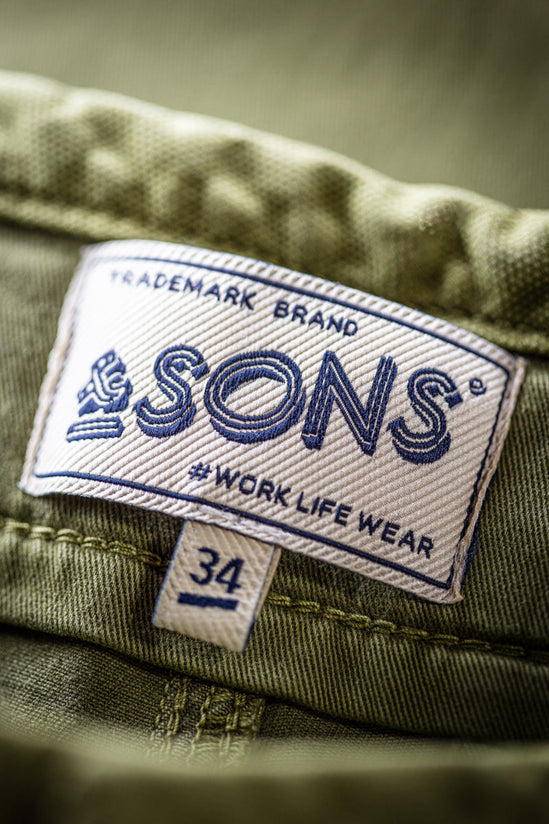 Grant Pleat Front Chino Olive Green