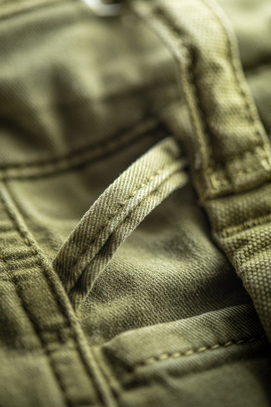 Grant Pleat Front Chino Olive Green