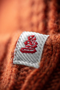 &SONS Abel Ribbed Crew Neck Burnt Orange