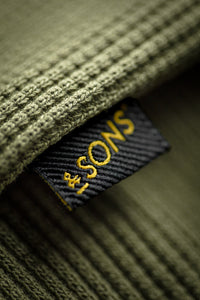 SALVAGE STOCK Glen Pocket Waffle Crew Surplus Green