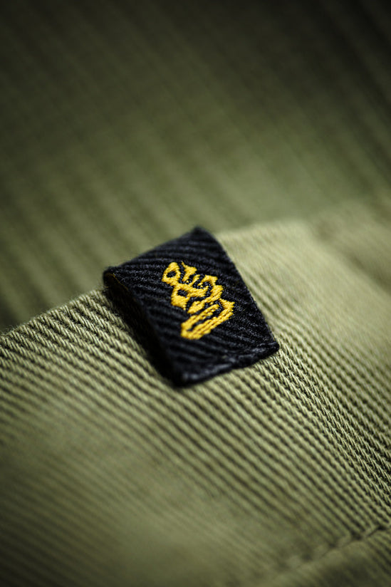 SALVAGE STOCK Glen Pocket Waffle Crew Surplus Green