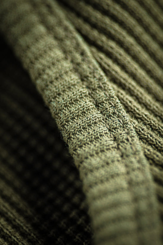 SALVAGE STOCK Glen Pocket Waffle Crew Surplus Green