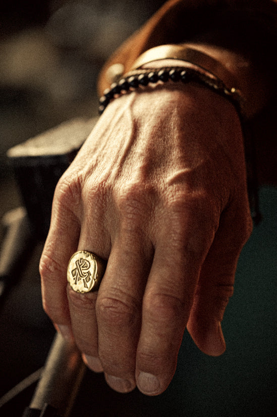 ROGUE by &SONS Signet Ring Brass