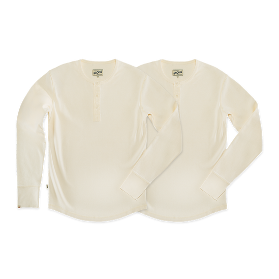 Elder Henley Long Sleeve 2 Pack - x2 Raw