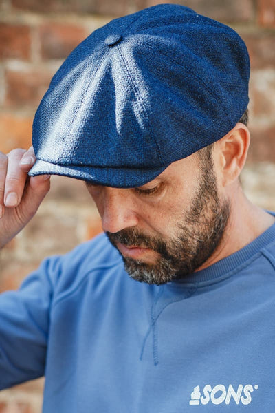 The London Baker Boy Hat- Blue indigo – &SONS