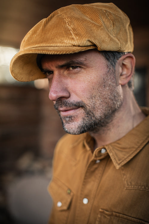 &SONS Golden Cord Baker Boy Hat