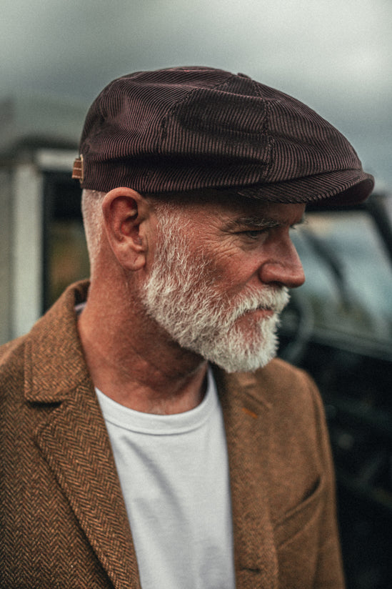 Umber Cord Baker Boy Hat