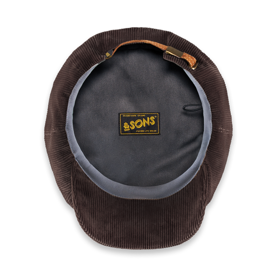 Umber Cord Baker Boy Hat