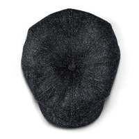 Thompson Baker Boy Hat- Black Herringbone