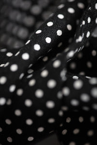 Damsons Landgirl Midnight Dot Headscarf Black