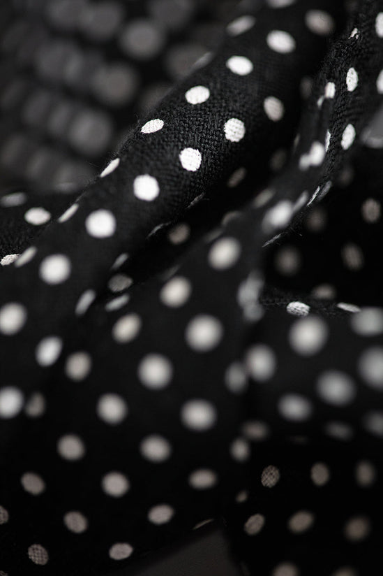 Damsons Landgirl Midnight Dot Headscarf Black