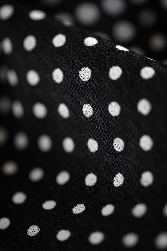 Damsons Landgirl Midnight Dot Headscarf Black