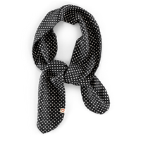 Damsons Landgirl Midnight Dot Headscarf Black