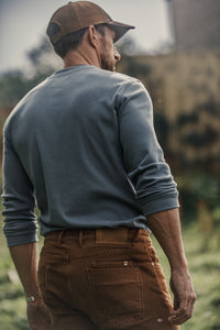 Bartel Long Sleeve Henley Storm Blue