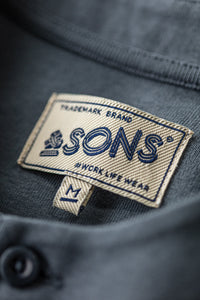Bartel Long Sleeve Henley Storm Blue