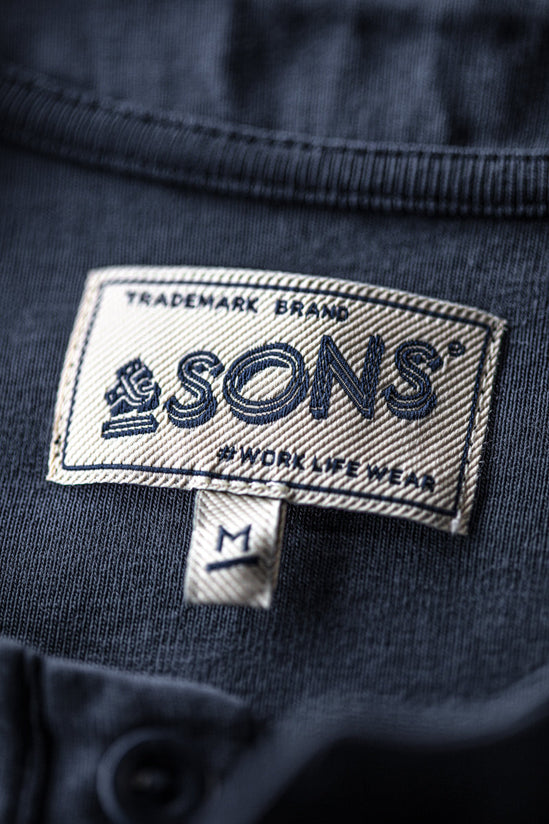 Bluesand Short Sleeve Henley Navy