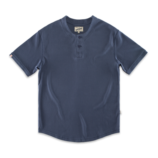 Bluesand Short Sleeve Henley Navy