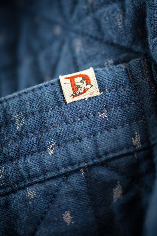 Damsons Hanten Quilted Jacket Indigo