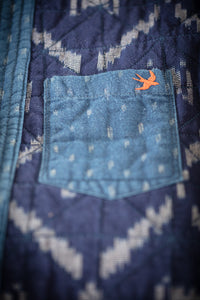 Damsons Hanten Quilted Jacket Indigo