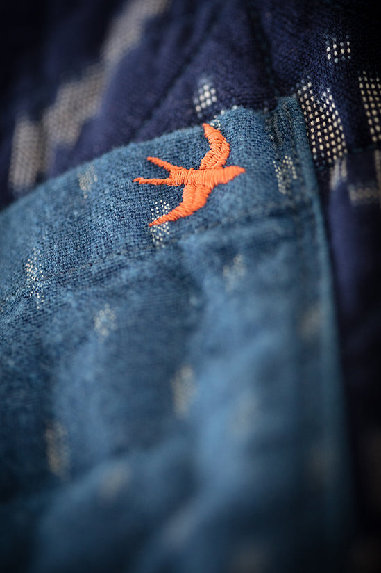 Damsons Hanten Quilted Jacket Indigo