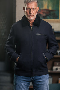 SALVAGE STOCK Boston Jacket Navy