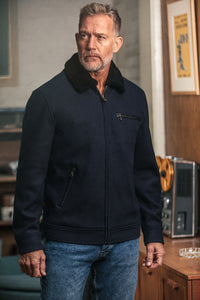 SALVAGE STOCK Boston Jacket Navy