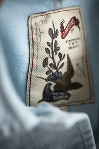 Damsons Chore Jacket Blue Ombrë