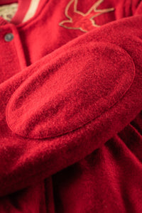 Damsons Nancy Baseball Jacket Vintage Red