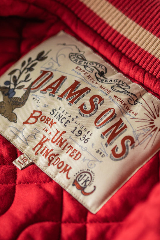 Damsons Nancy Baseball Jacket Vintage Red