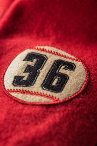 Damsons Nancy Baseball Jacket Vintage Red